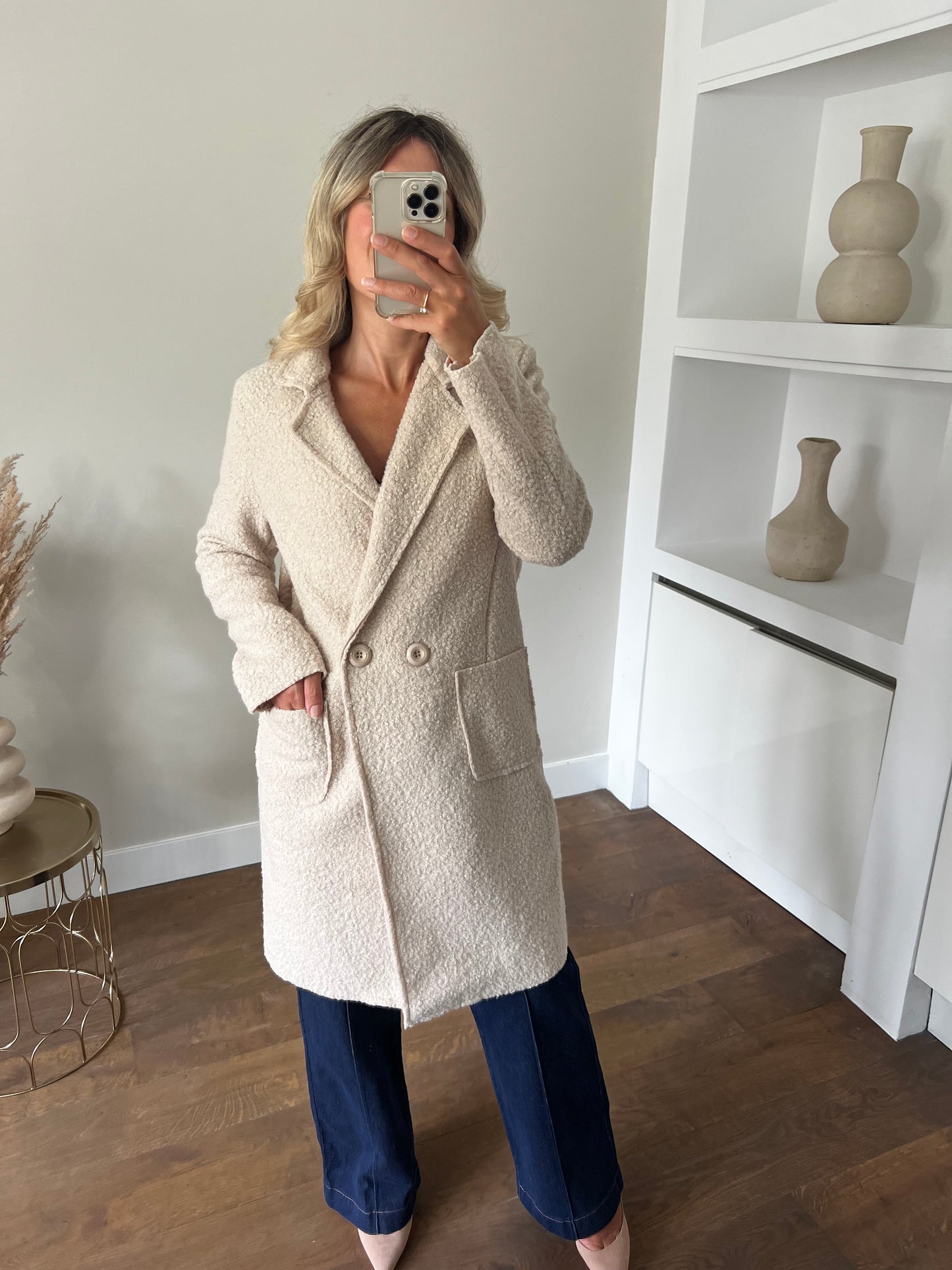 LOD of Love – Soft Bouclé Coat Beige