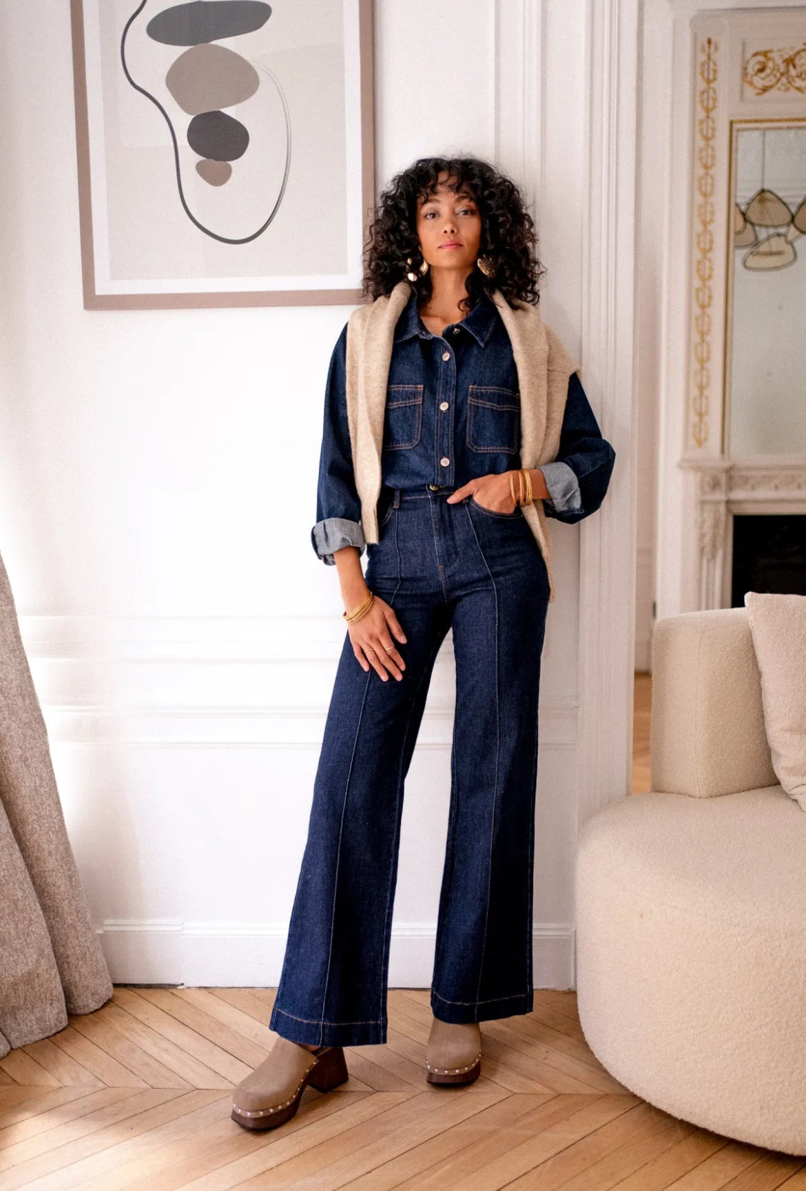 LOD of Love - Sofia Full Length Wide Leg Jeans