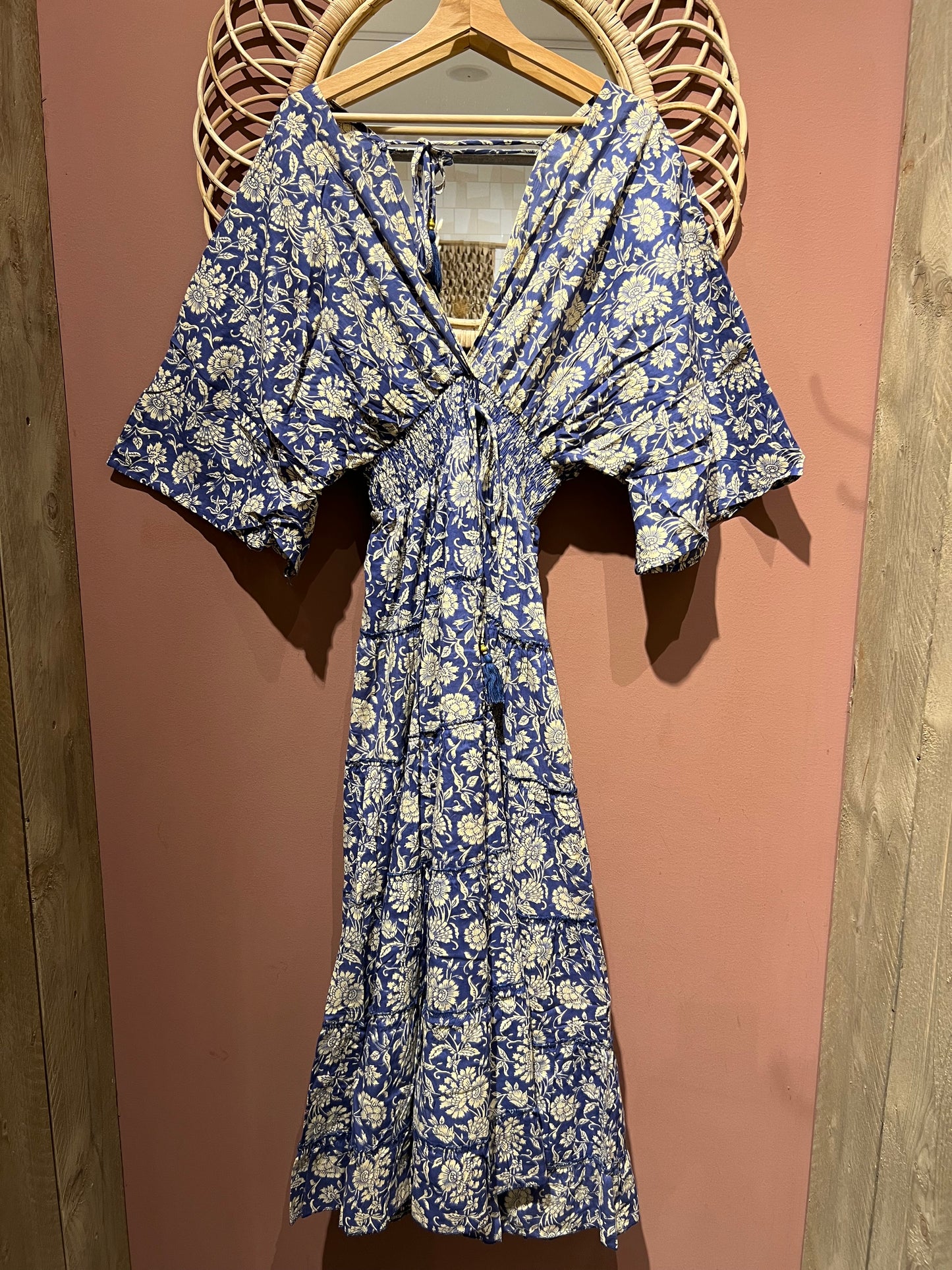 LOD of Love – Ibiza Maxi Dress Nachtblauw met Bloemenprint