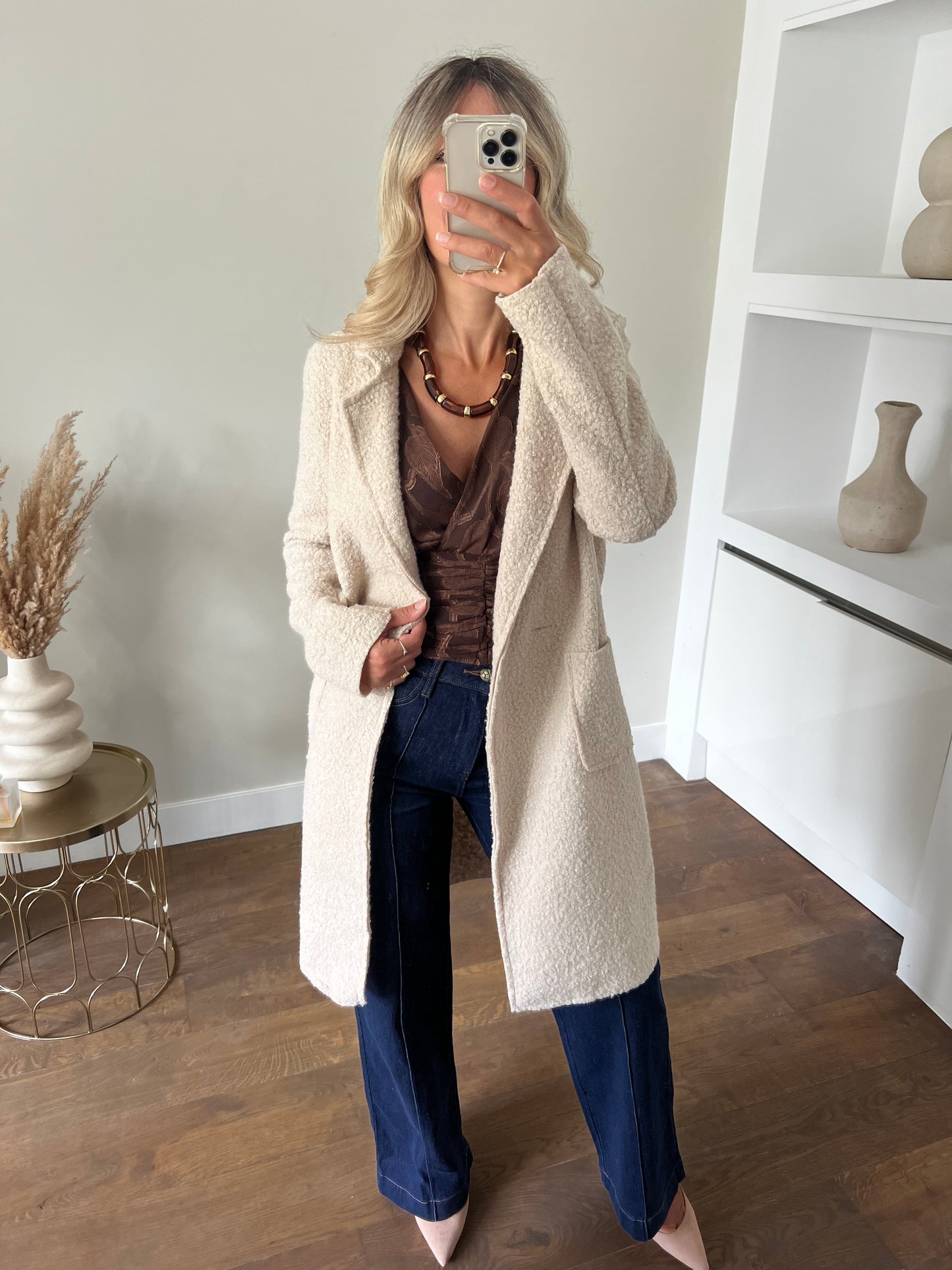 LOD of Love – Soft Bouclé Coat Beige