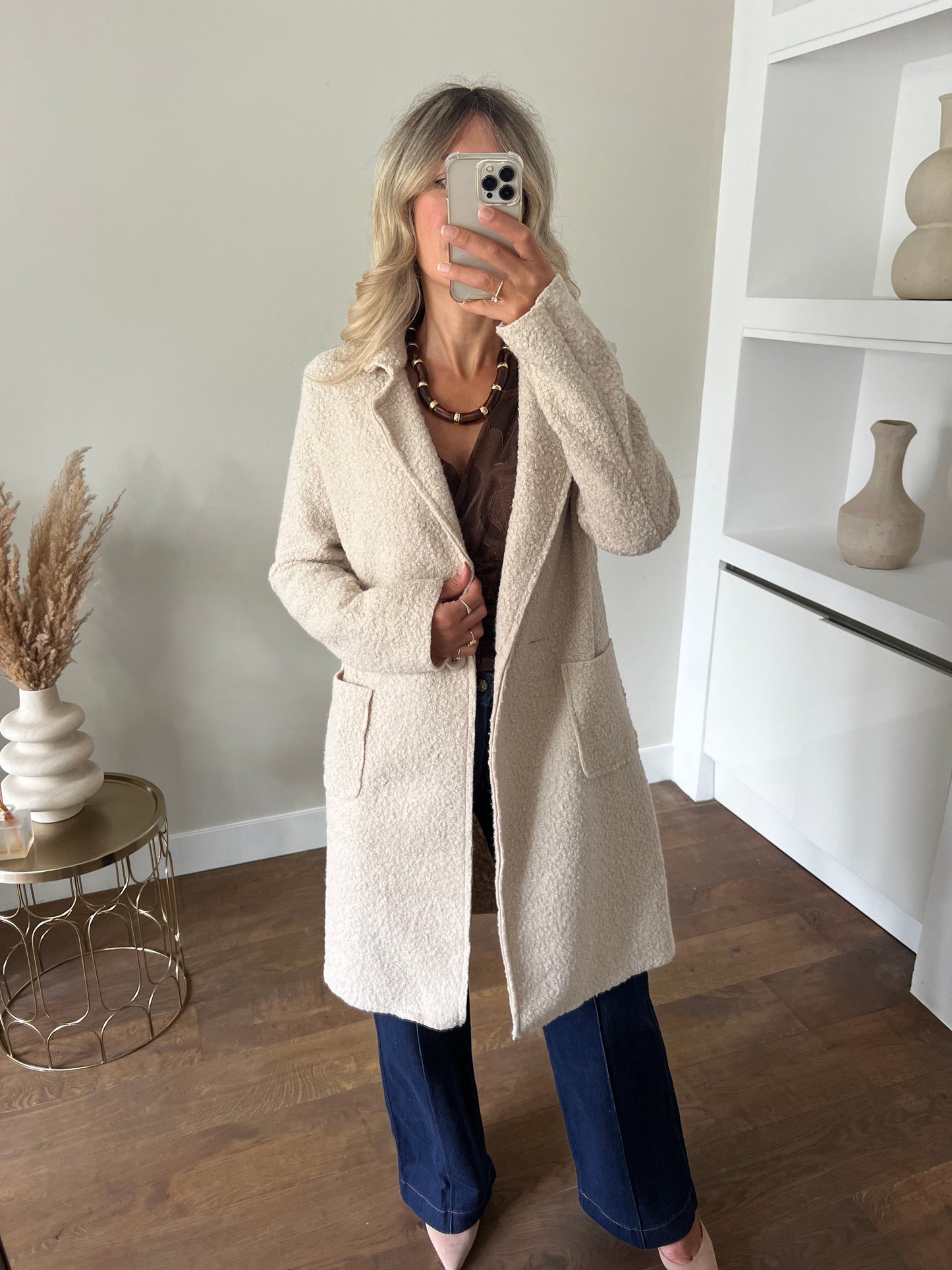 LOD of Love – Soft Bouclé Coat Beige