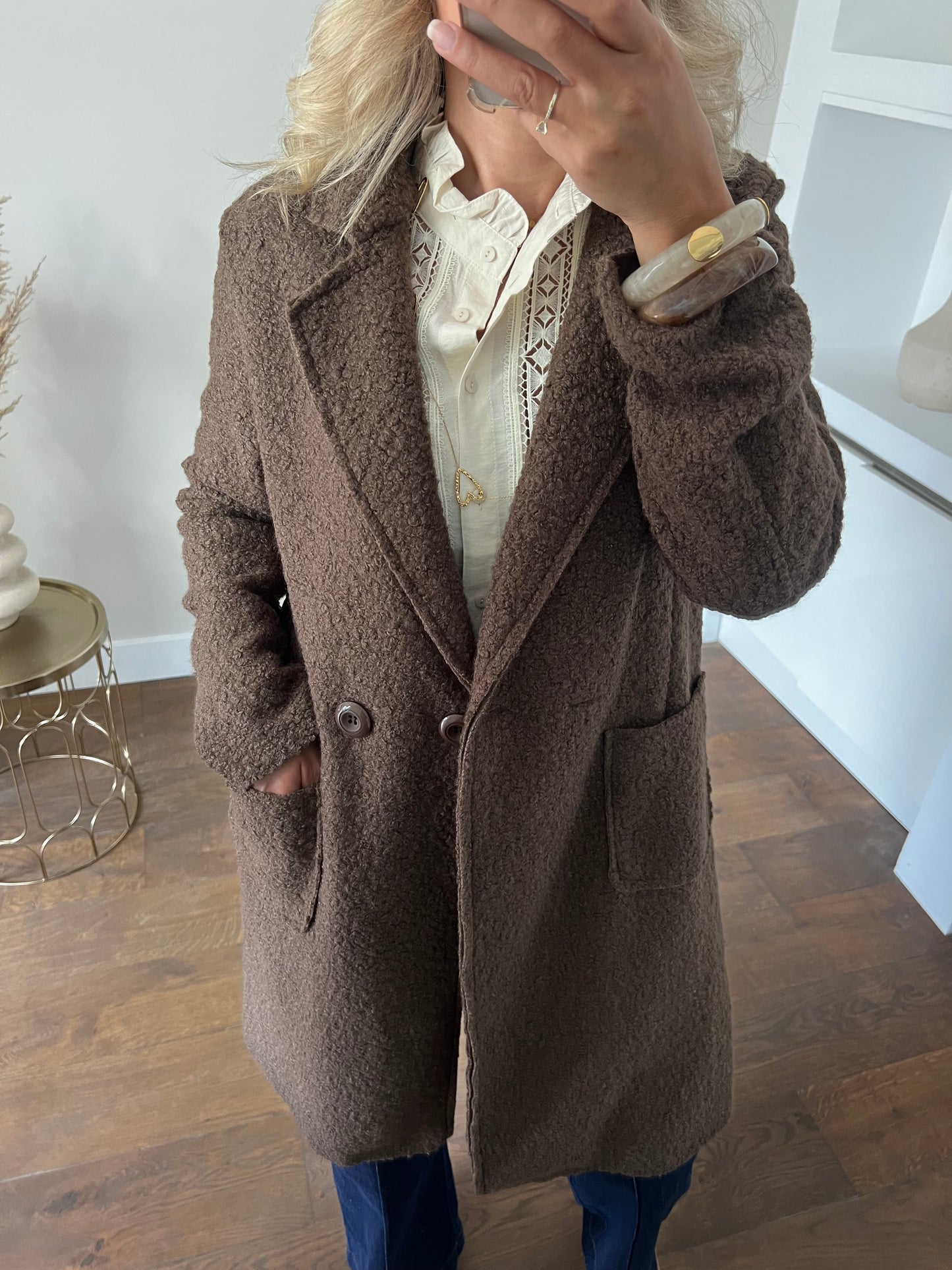LOD of Love – Soft Bouclé Coat Brown