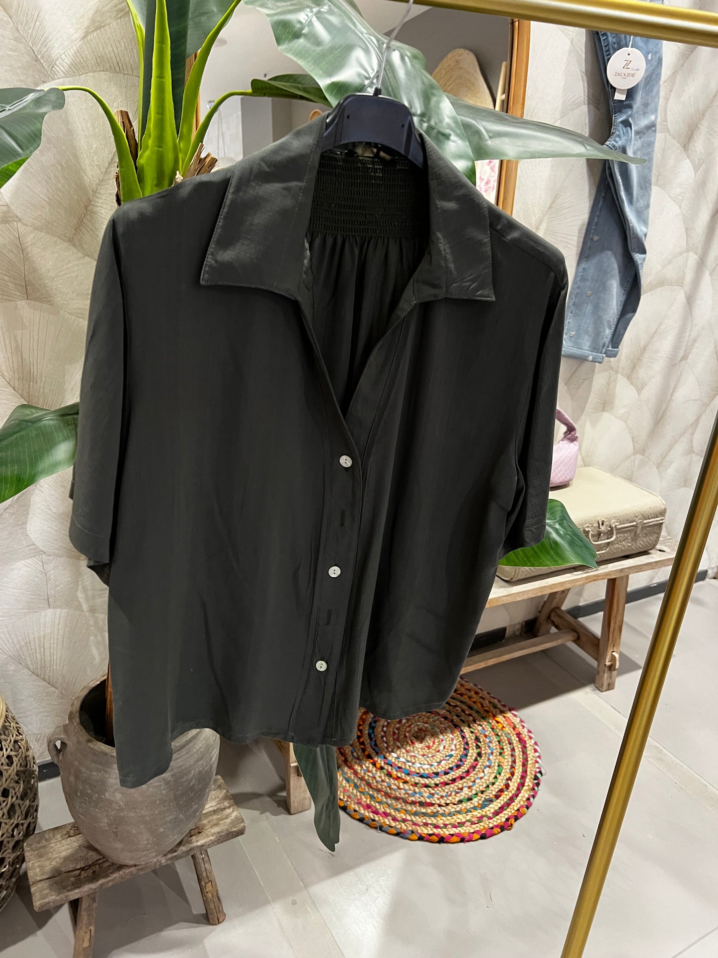 LOD of Love – Blouse Groen Korte Mouw