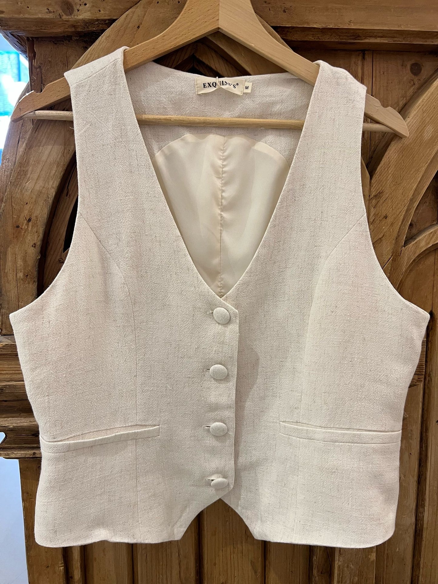 LOD of Love – Gilet Nova Sand Linnenlook