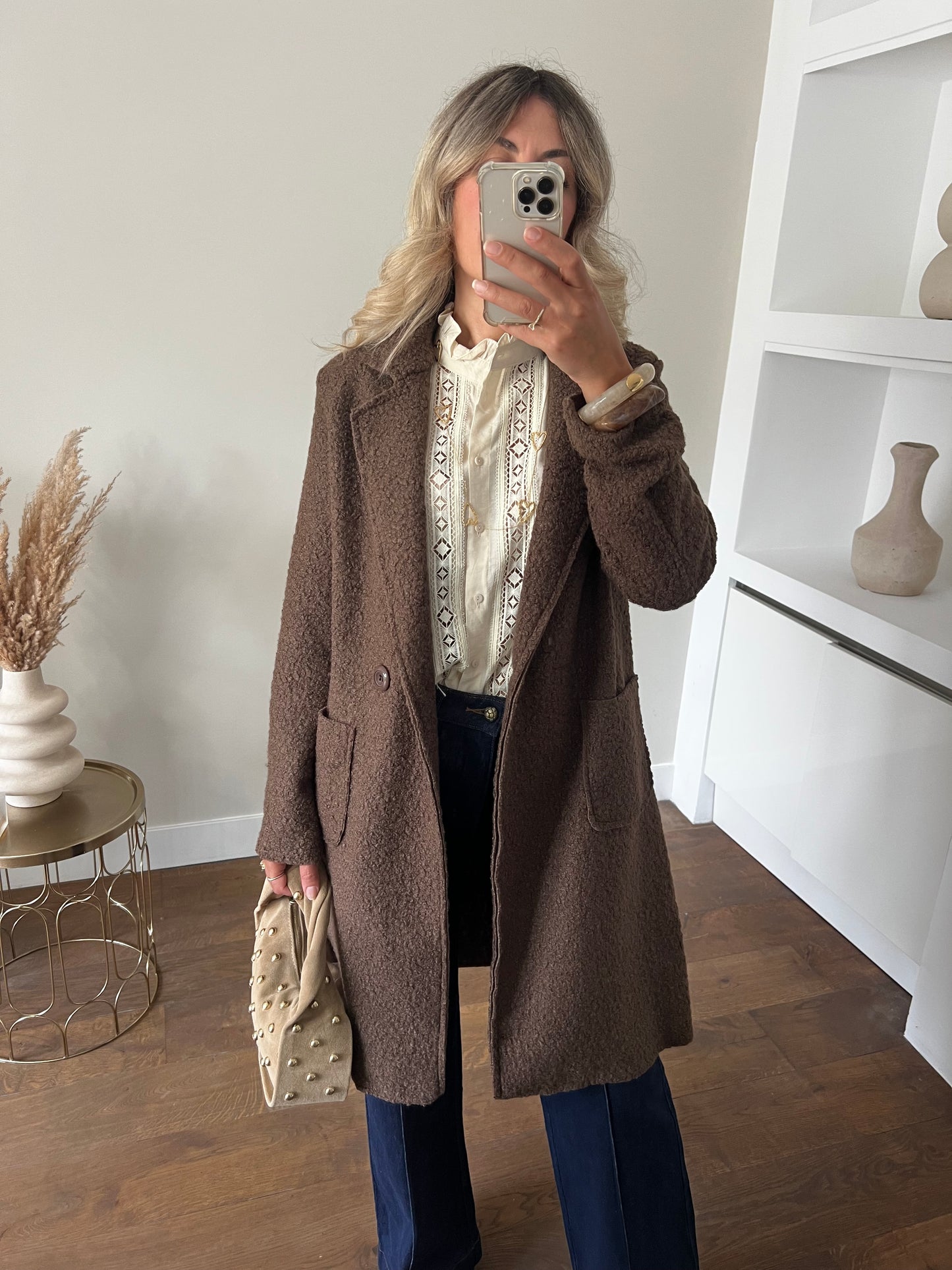 LOD of Love – Soft Bouclé Coat Brown