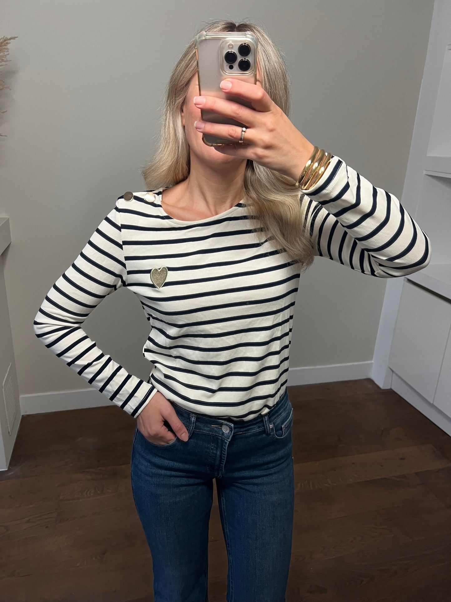 LOD of Love – Gestreepte Marinière Top met Hartje