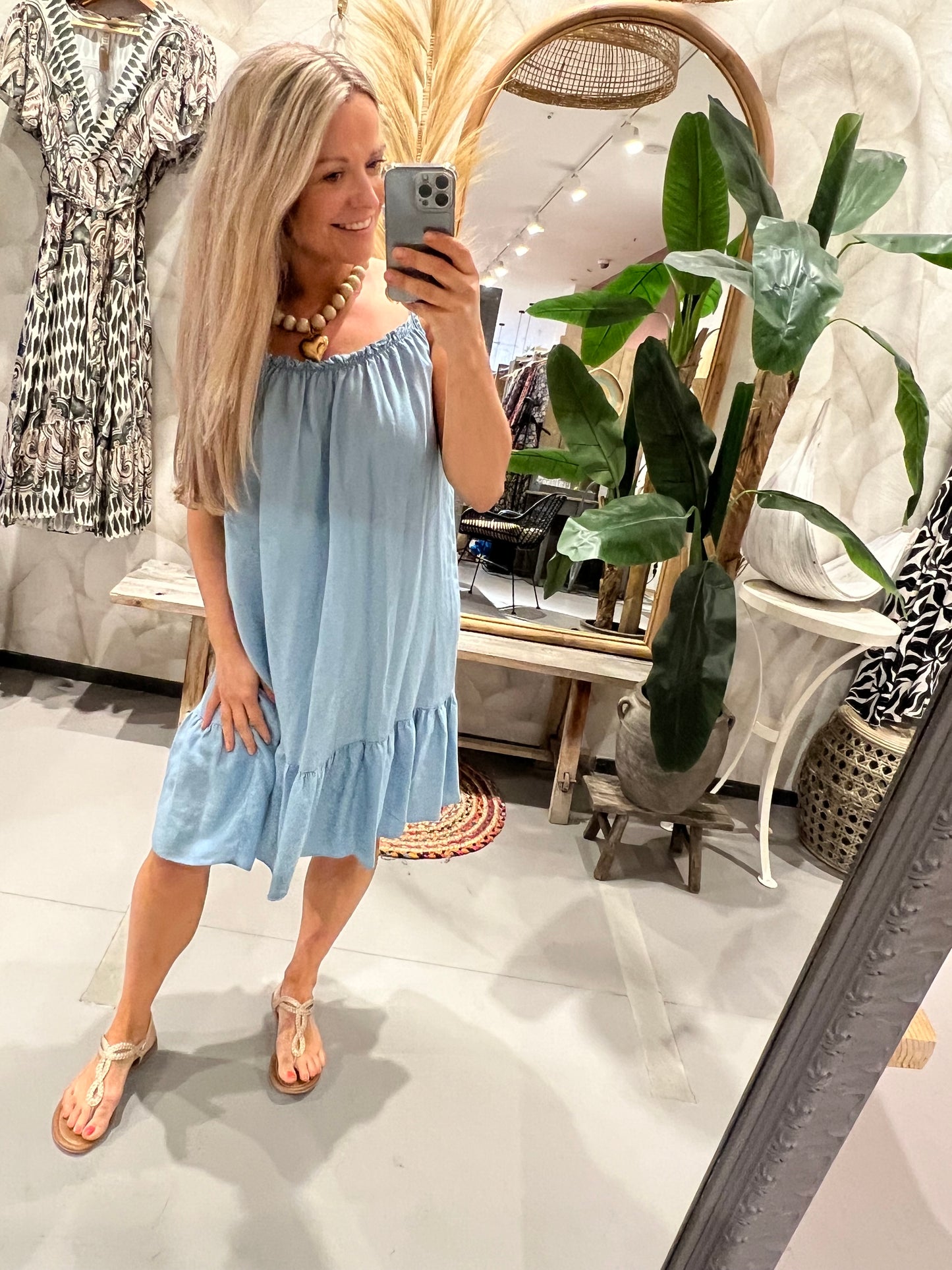 LOD of Love – Soft Summer Dress Lichtblauw (100% Tencel)
