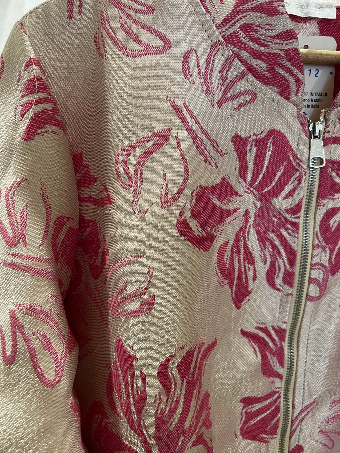 LOD of Love - Satijnen Bomberjack met Roze Bloemen