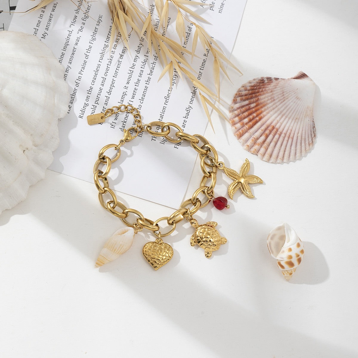 LOD of Love – Gouden Bedelarmband met Sea Charms