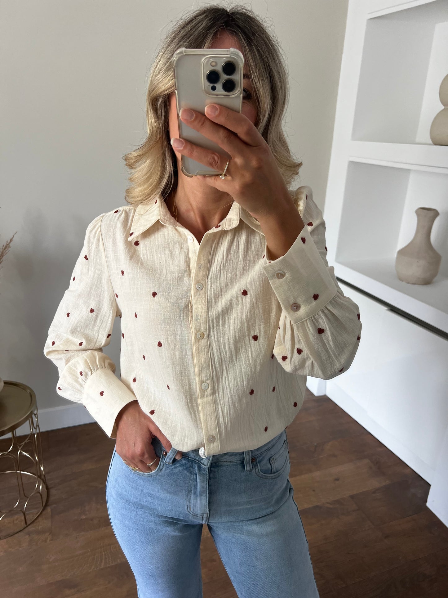 LOD of Love – Heart Blouse Ecru