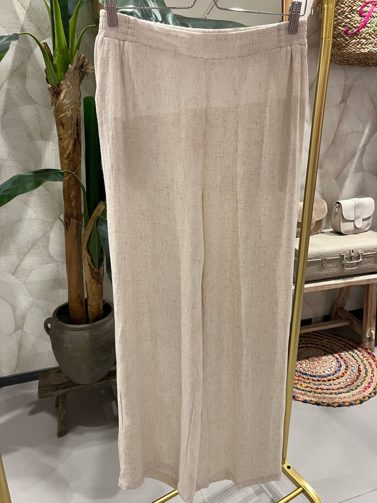 LOD of Love – Linnenlook Broek in Naturel
