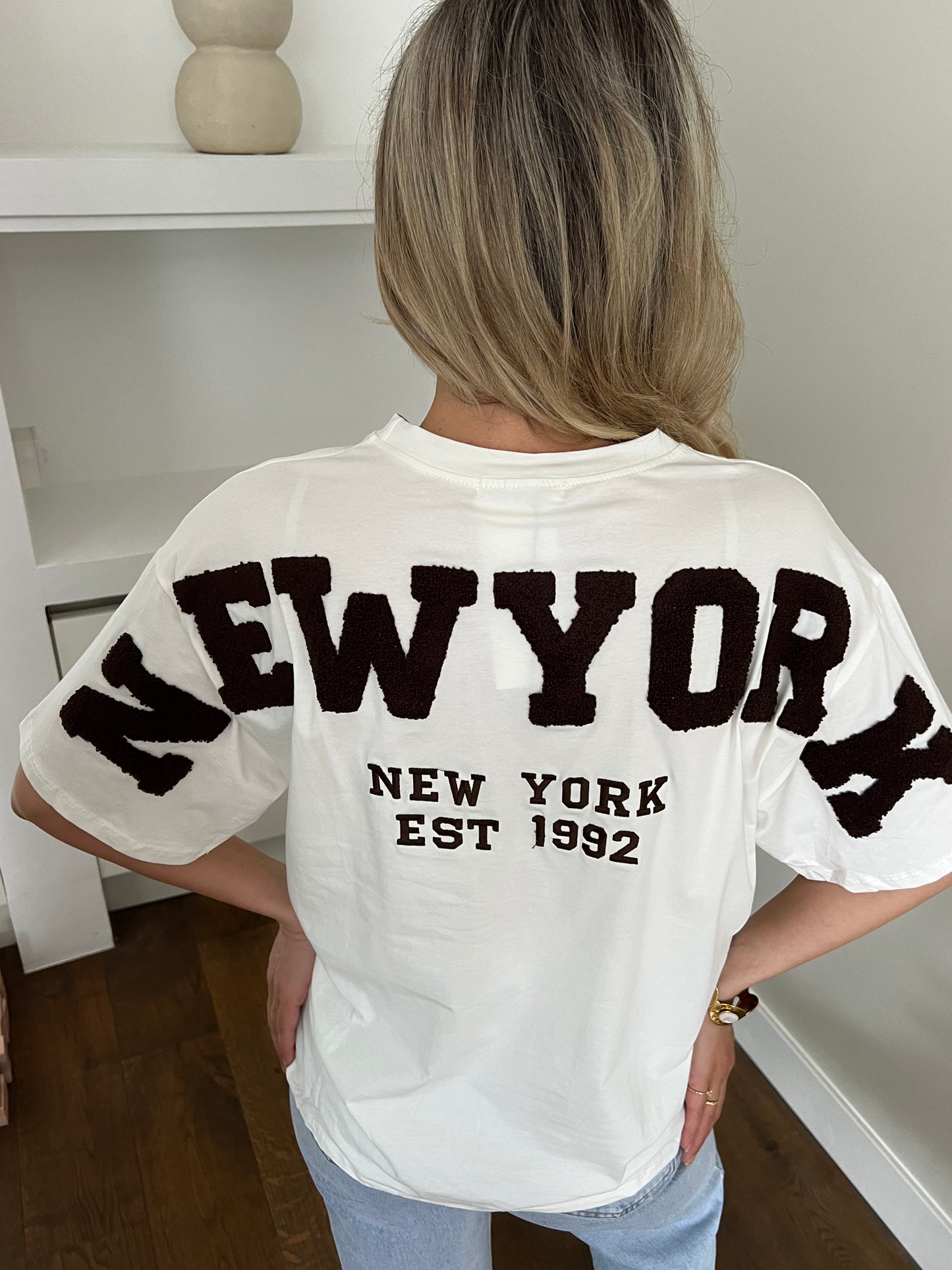 LOD of Love – New York T-Shirt Wit Met Bruine Teddy Letters