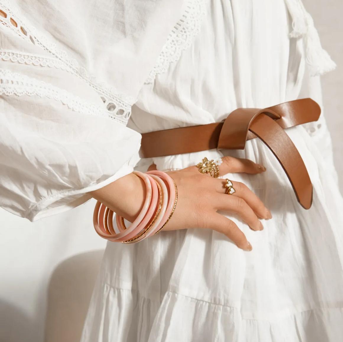 LOD of Love – Blush & Gold Bangle Set – Soft Glam Armbanden (Set van 4)