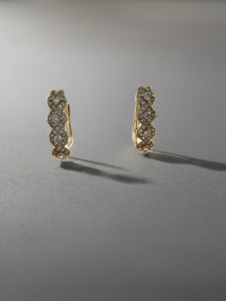 LOD of Love – Gold Plated Sterling Zilveren Ovale Oorringen met Zirkonia