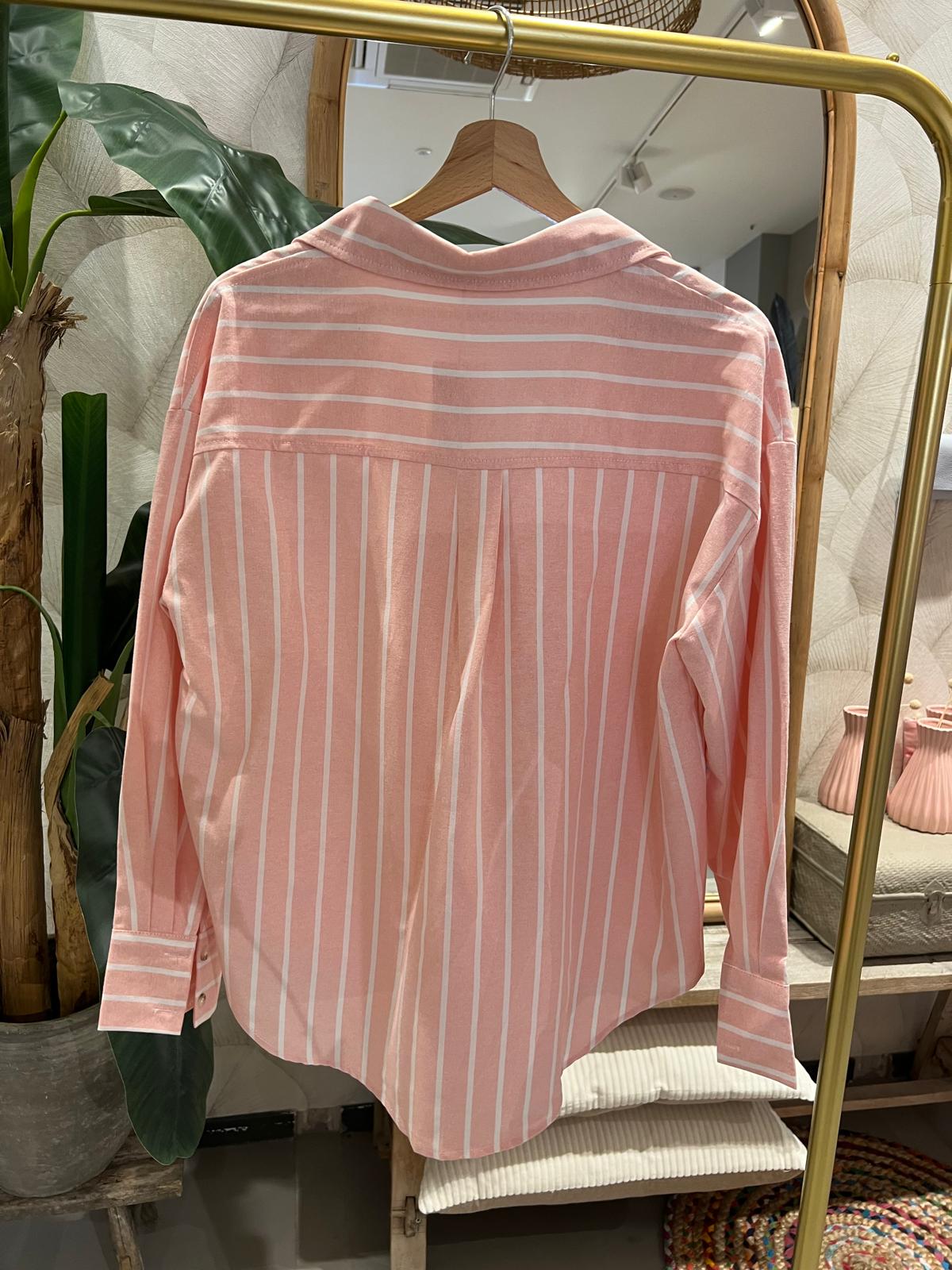 LOD of Love – Gestreepte Blouse Zalmroze