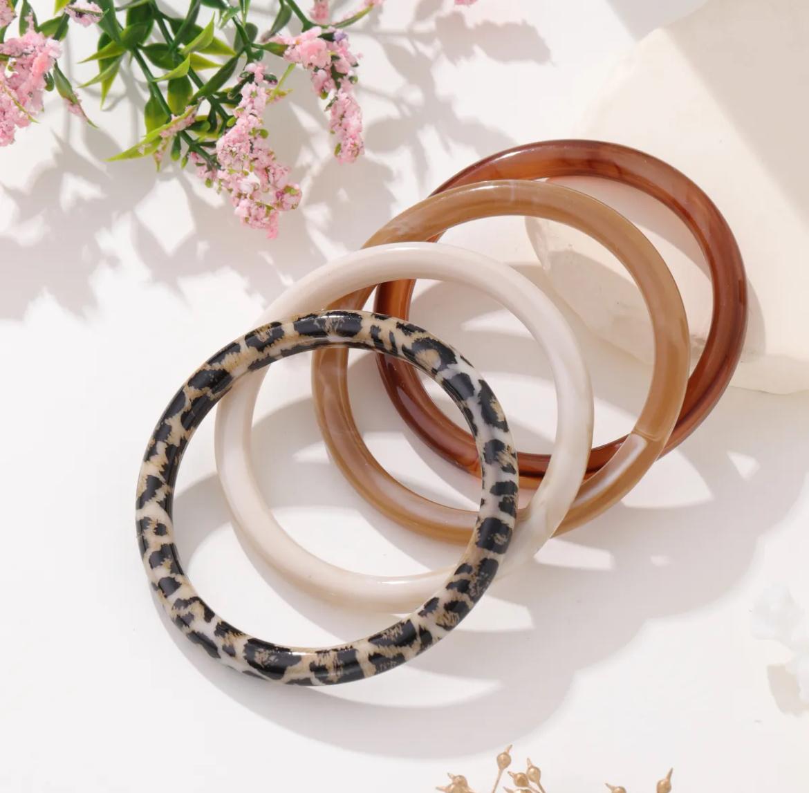 LOD of Love – Wild Neutrals Bangle Set Leopard Edition (Set van 4)