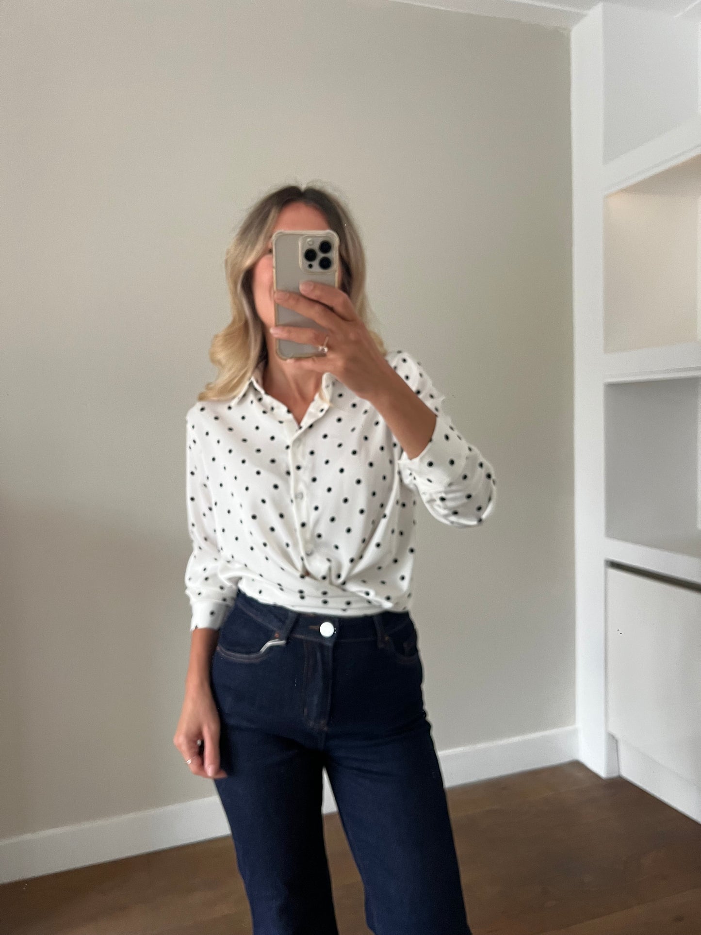 LOD Of Love - Polkadot Bluse Weiß Schwarz