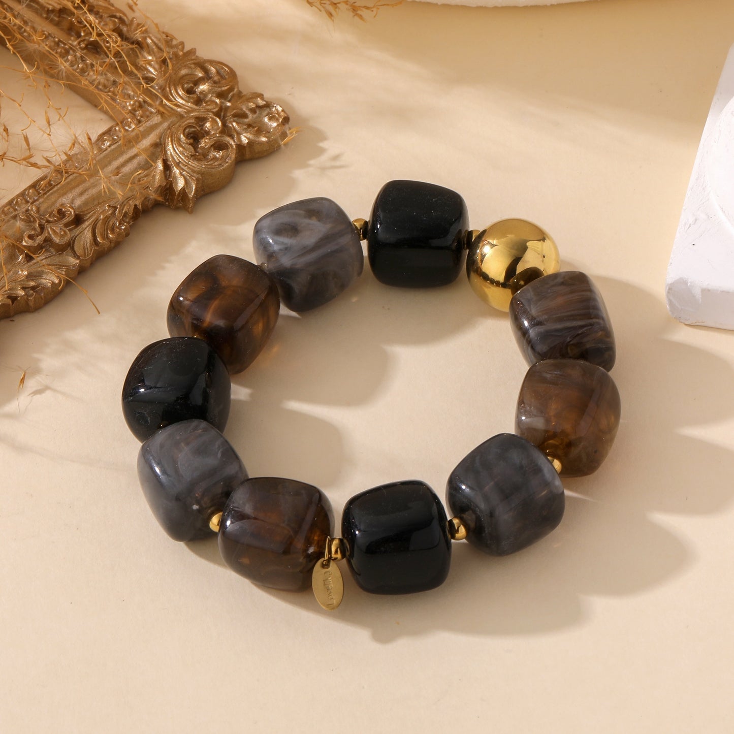 LOD of Love – Armband Ambre Taupe & Goud