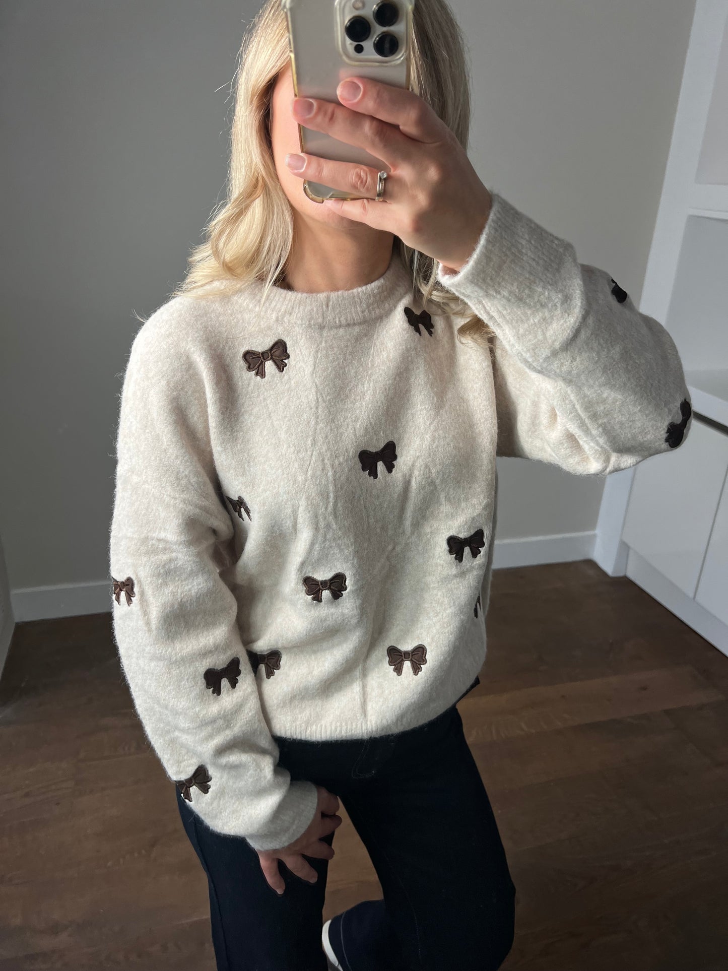 LOD Of Love - Taupekleurige Knit met Strikjes