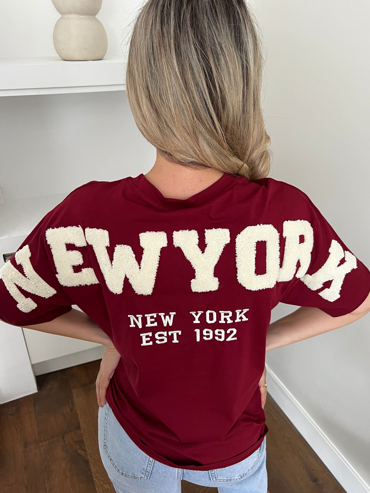 LOD of Love – New York T-Shirt Bordeaux Met Teddy Letters