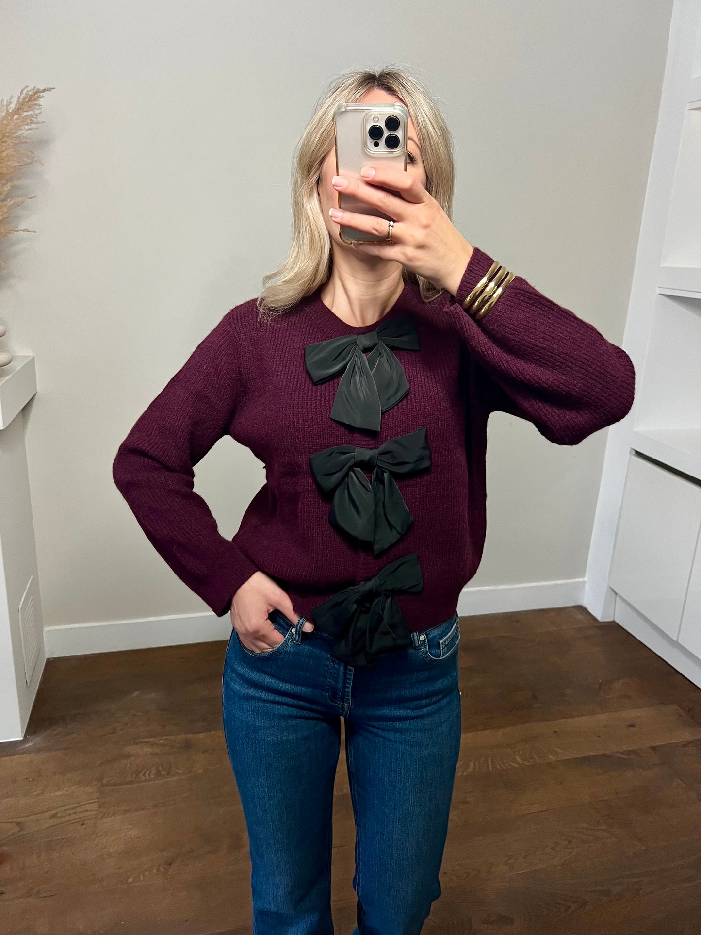 LOD of Love – Bordeaux Vest met Satijnen Strikken