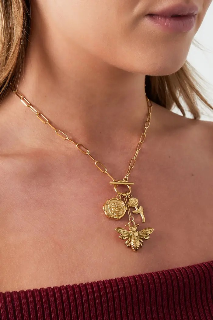 LOD of Love – Bee Blossom Ketting Goudkleurig