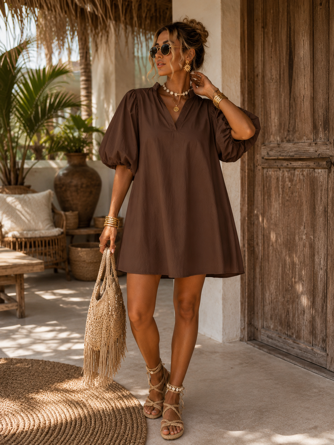 LOD of Love – Katoenen Ballonmouw Jurk