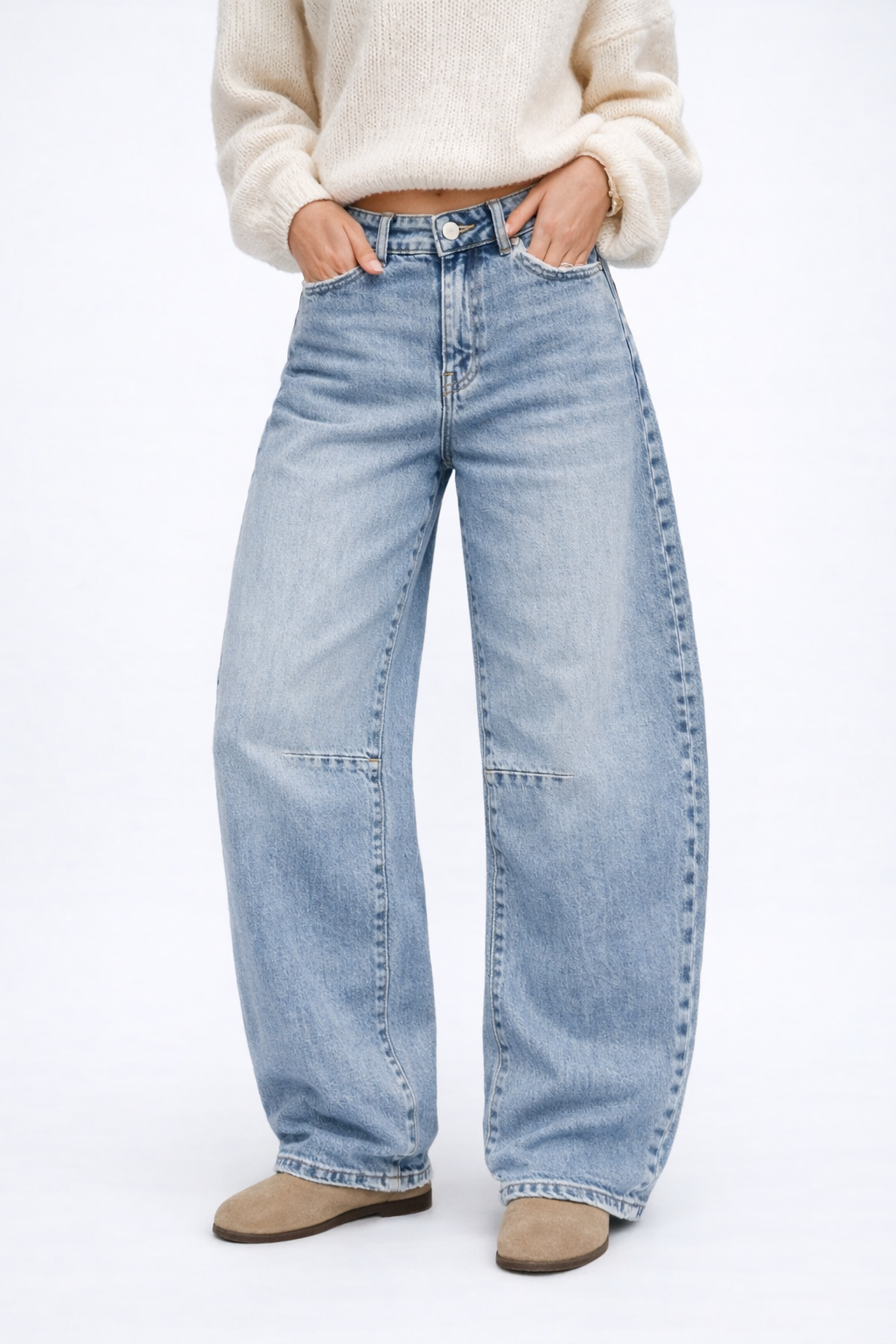 LOD of Love – Jeans mit Leopardenmuster, Dad-Fit, weites Bein, groß