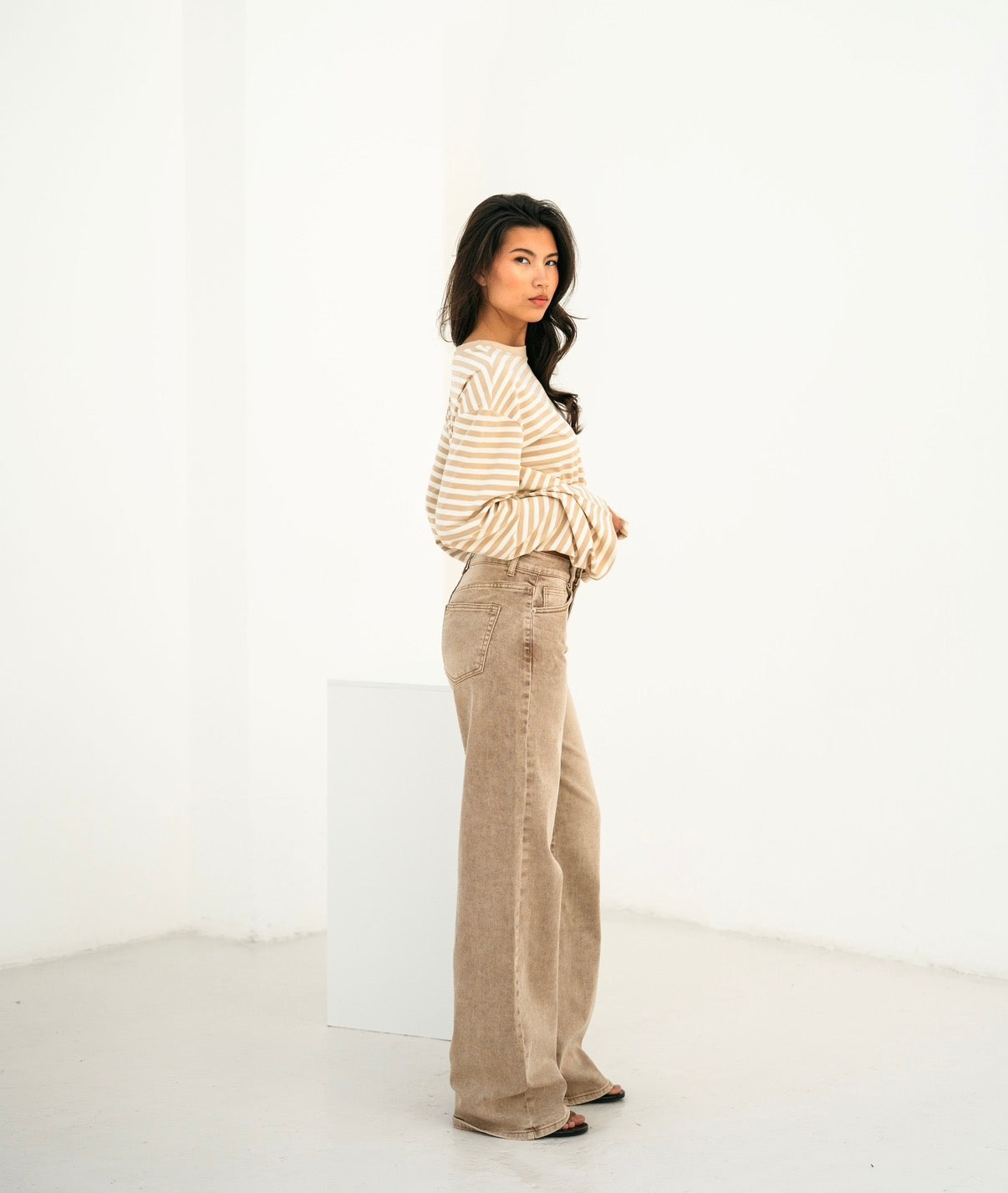 LOD of Love - Nora Extra Tall Jeans Beige (90cm inseam)