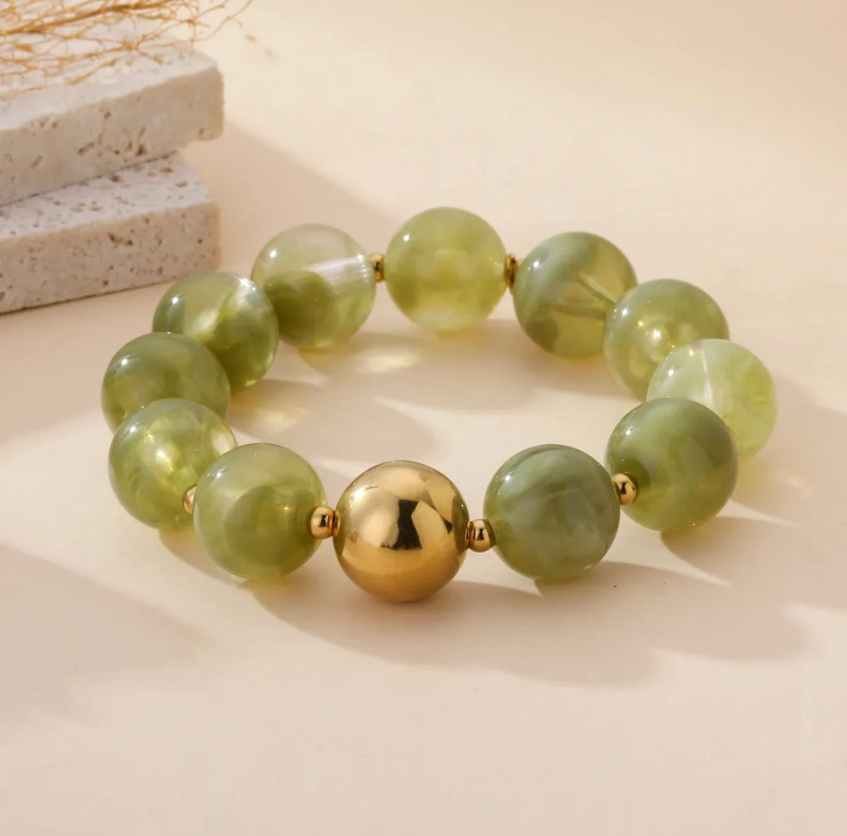 LOD of Love – Chunky Marble Bracelet Vert