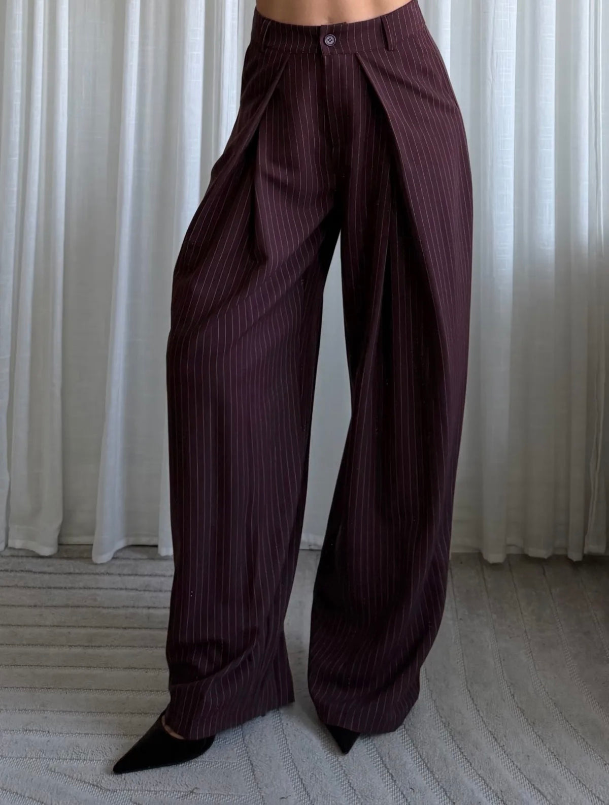 LOD of Love - Pinstripe Barrel Pantalon – Inseam 80 cm