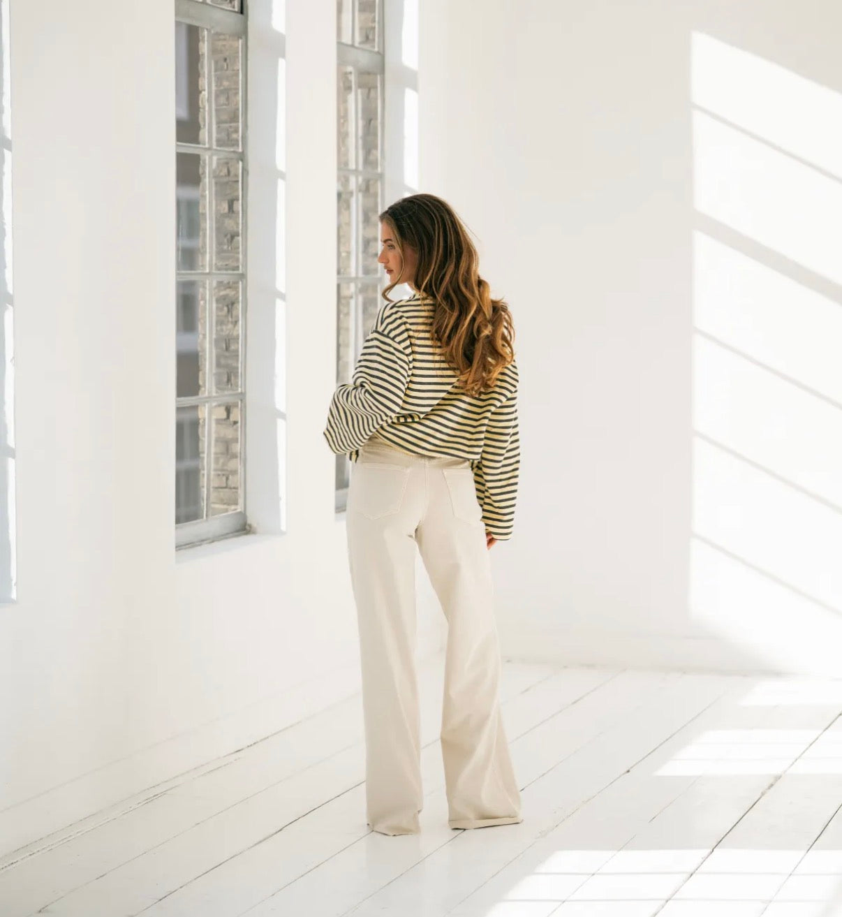 LOD of Love - Extra Tall Wide Leg Jeans Light Beige – Inseam 90 cm