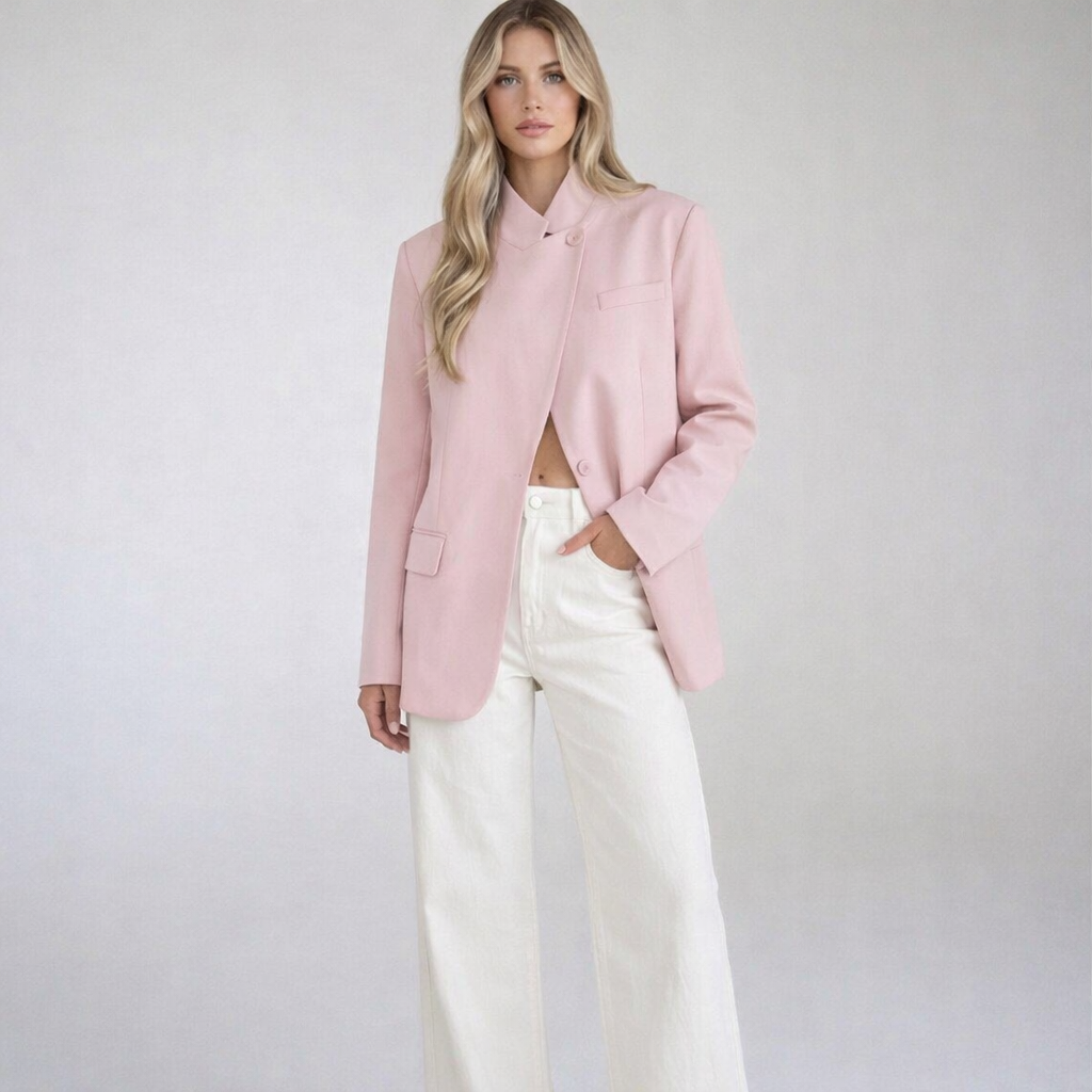 LOD of Love – Nadelstreifen-Blazer im Leinen-Look