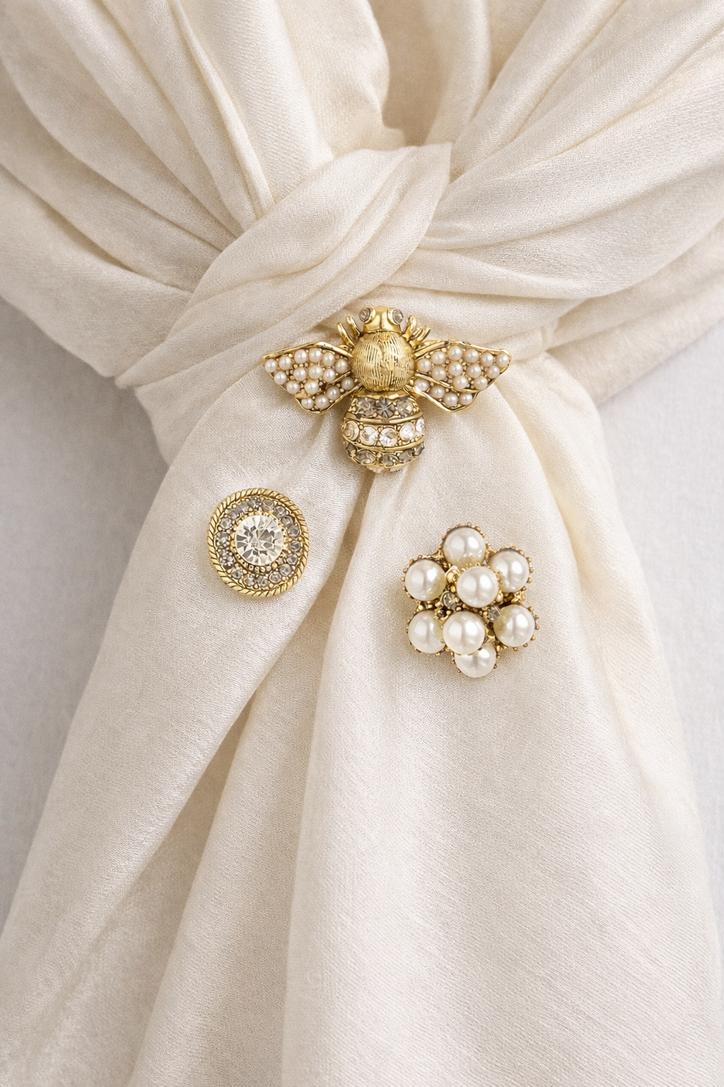 LOD of Love - Vintage Perlenbrosche Herz