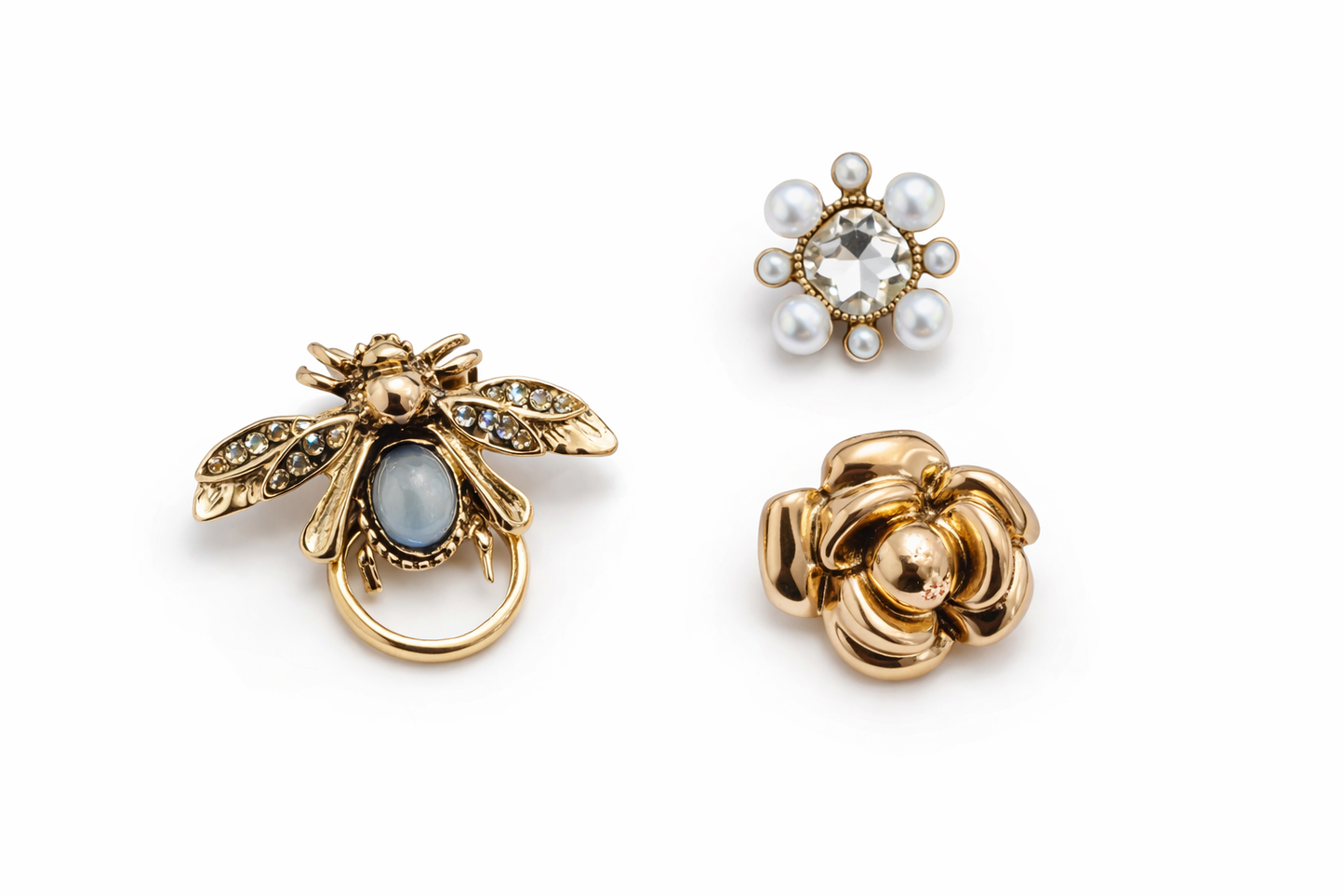 LOD of Love - Vintage Perlenbrosche Herz