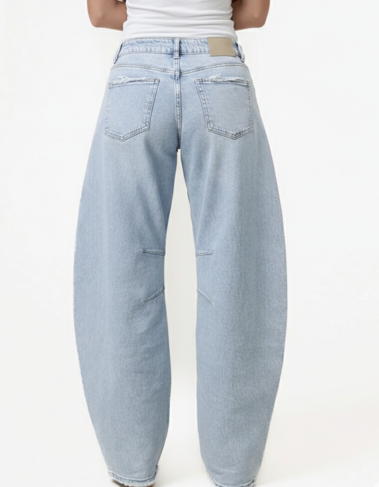 LOD of Love – Jeans mit Leopardenmuster, Dad-Fit, weites Bein, groß