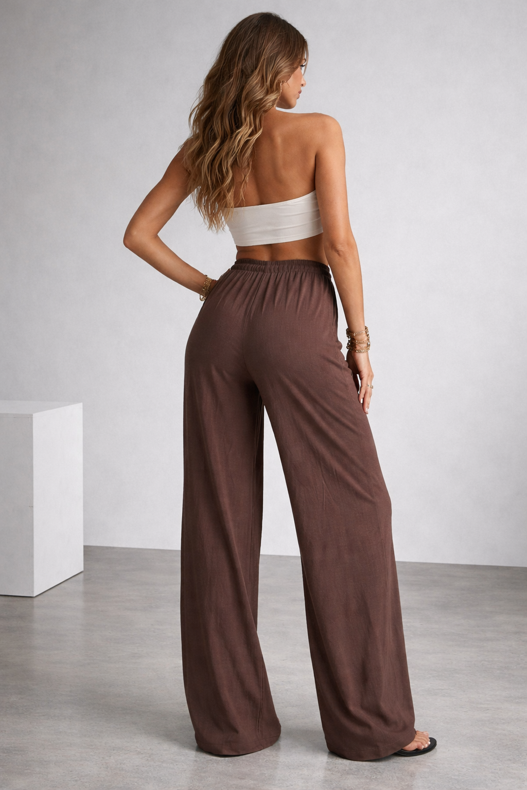 LOD of Love - Linnen Broek TALL (inseam 88cm) Choco