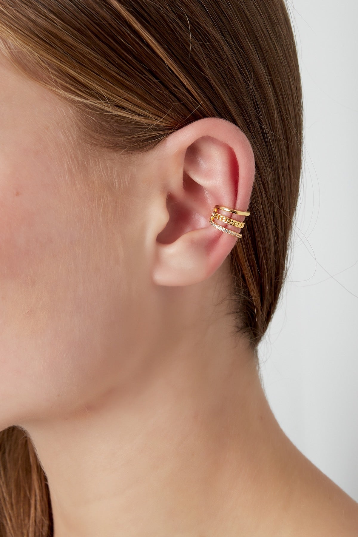 LOD of Love Gouden Ear Cuff met Verfijnde Details
