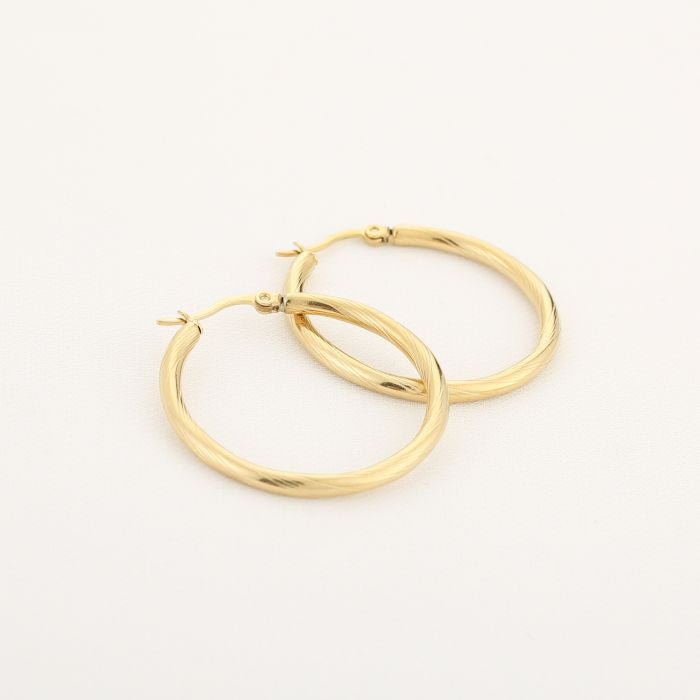 LOD of Love – Classic Gouden Hoops Oorbellen