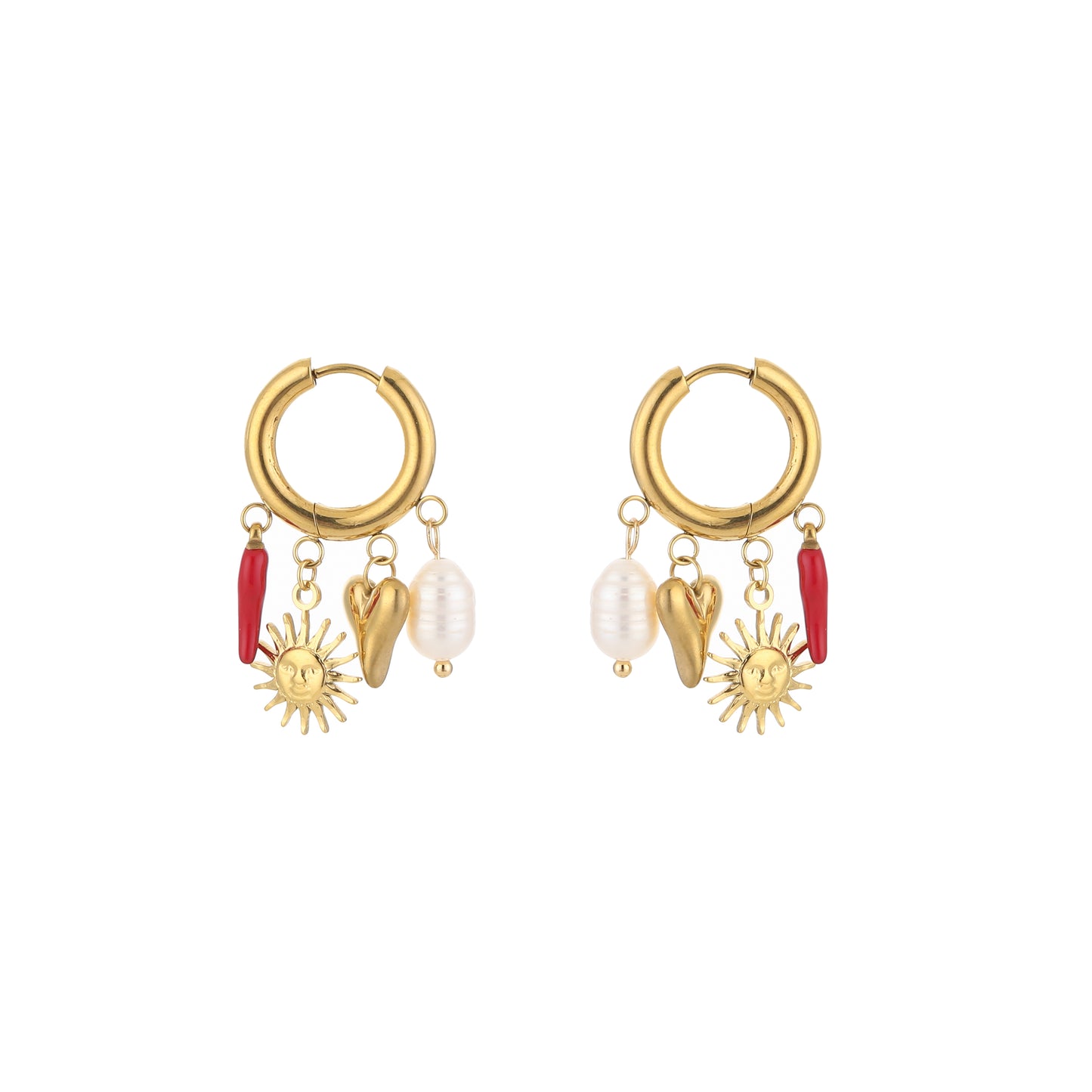 LOD of Love – Charms Ohrringe Sonne und Perle