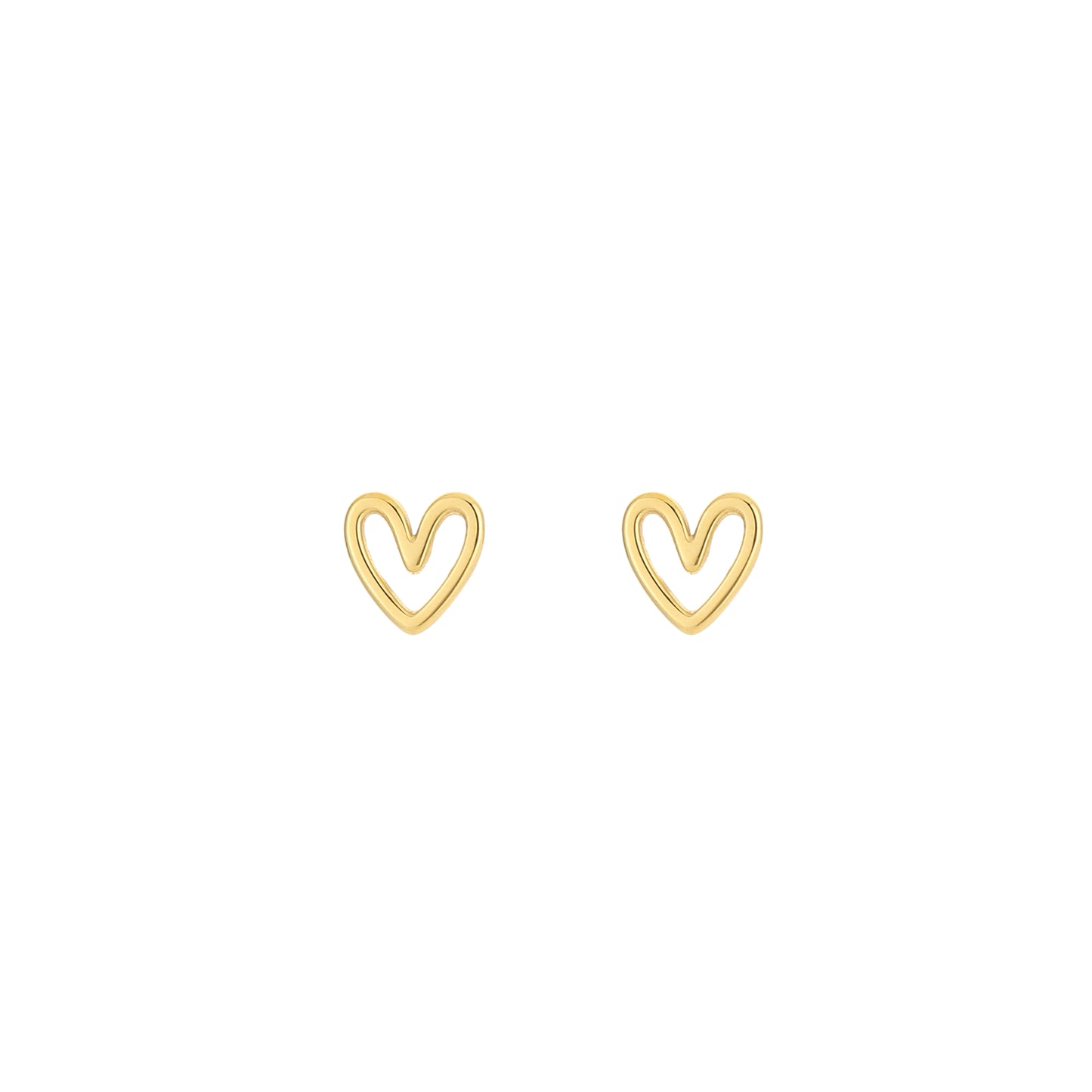 LOD of Love Gouden Hartvormige Oorknopjes