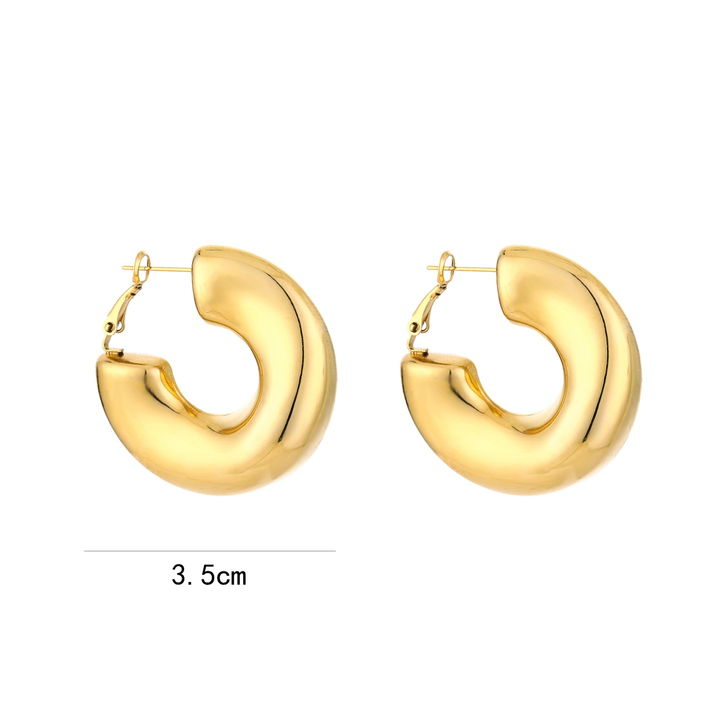 LOD of Love - Stainless Steel Creoles 3.5