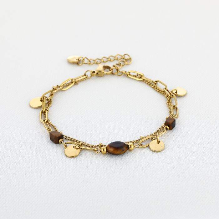 LOD of Love β Tiger Stone Bedel Armband β Gold
