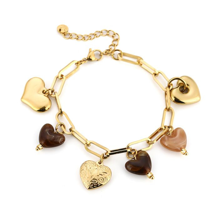LOD of Love – Heart Charm Bracelet Goud