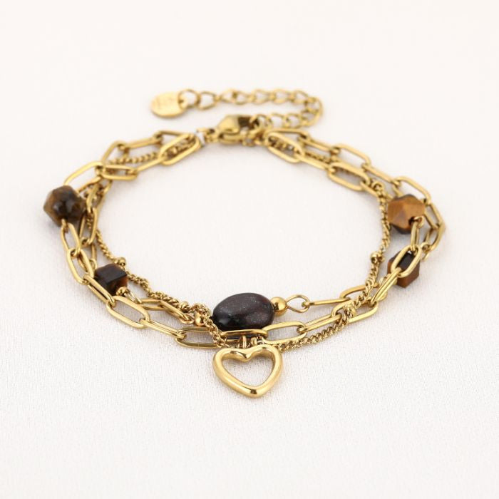 LOD of Love – Gold Edelstahl Armband Herz