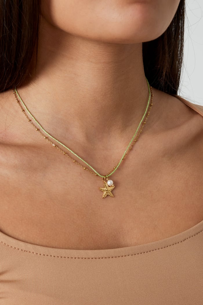 LOD of Love – Goudkleurige Ketting met Ster & Parel