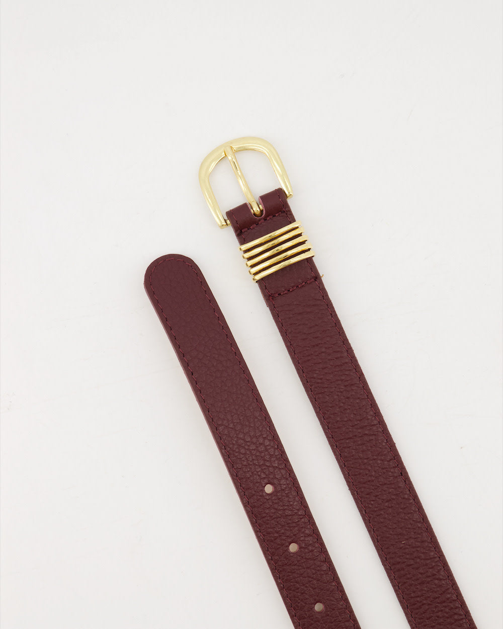 LOD of Love- Hailey Classic Grain Riem Met Gesp Bordeaux