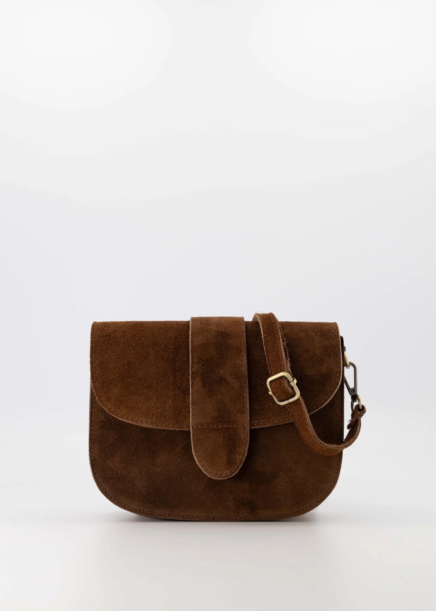 LOD of Love - Maan Suede Crossbodytassen Donkerbruin