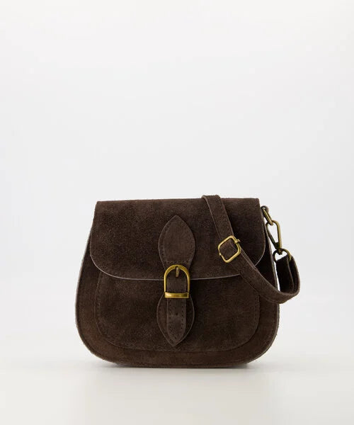 LOD of Love - Sola Suede Crossbody tassen Donkerbruin