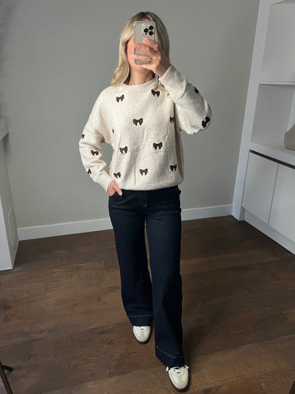 LOD Of Love - Taupekleurige Knit met Strikjes